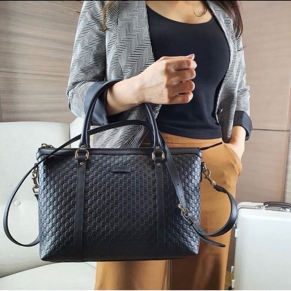 NWT Gucci GG Microguccissima Leather Satchel